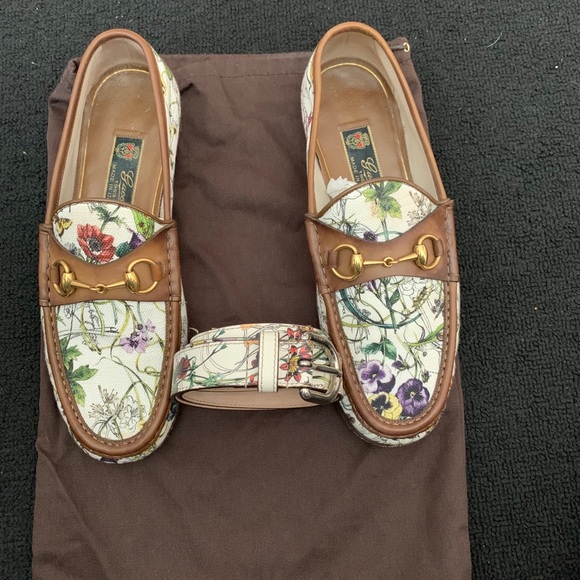 Floral Gucci loafer / floral belt available 4 sale - Picture 5 of 7